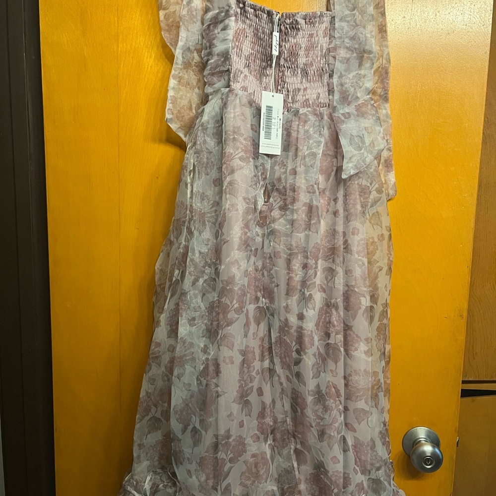 Petal & Pup Lavender Floret Midi Dress (S) - Picture 7 of 11